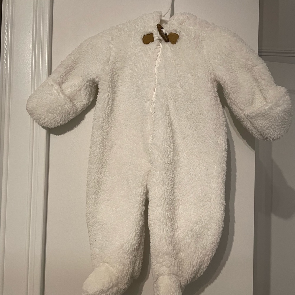 Carter’s bear Sherpa jumpsuit  - 3 months